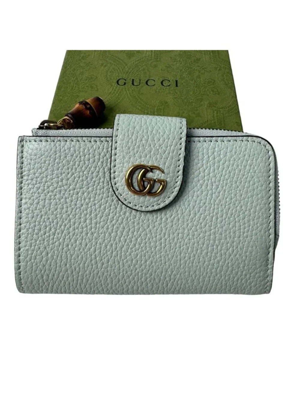 Gucci Double Compact Wallet with Bamboo